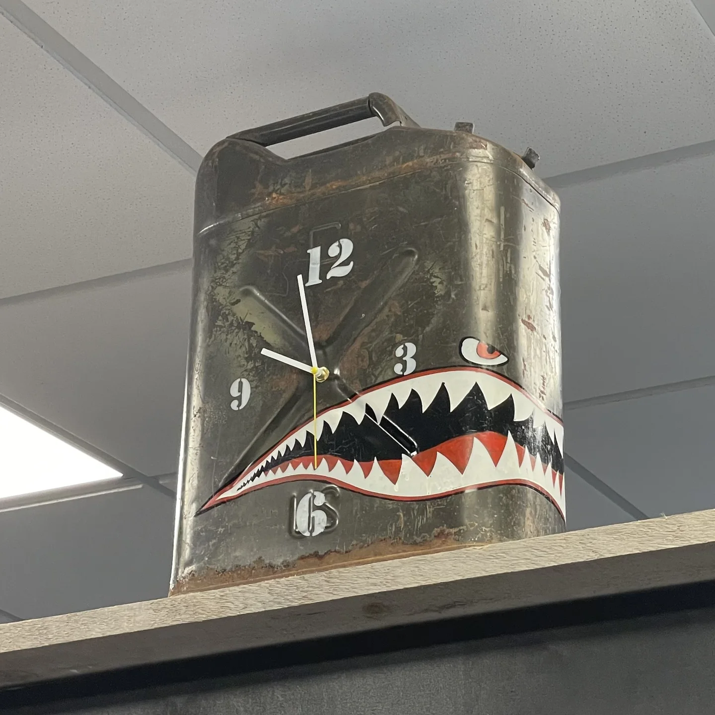 Gas Can Clock — finished piece